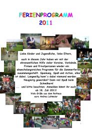 Ferienprogramm 2011 pdf - Markt Pyrbaum