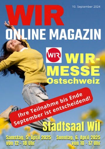 WIR ONLINE MAGAZIN vom 9. September 2024