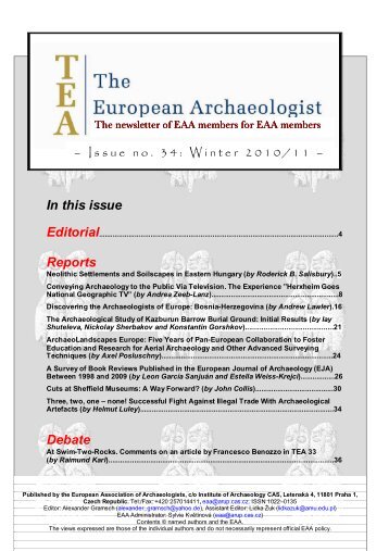 TEA 34 - European Association of Archaeologists