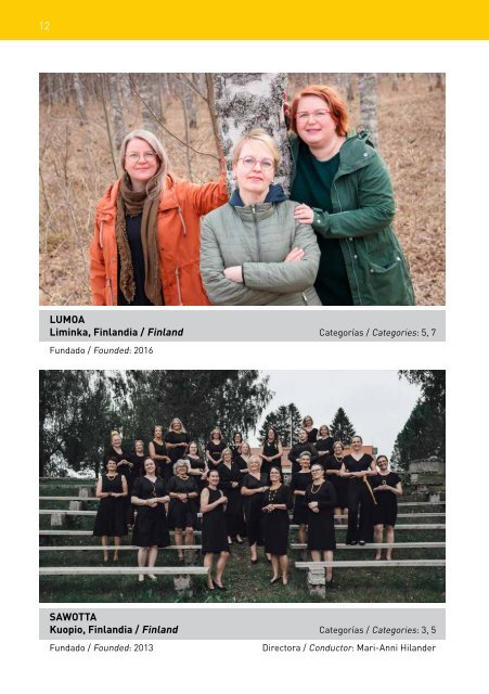 Sing For Gold 2024 - Participating Choirs
