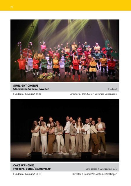 Sing For Gold 2024 - Participating Choirs