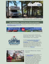 British Columbia Camping News Sep - Oct 2024