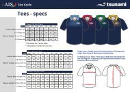 House Tee and Swimwear Size Chart