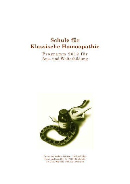 Schule für Klassische Homöopathie - Zentrum für klassische ...