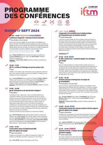 IFTM Daily 2024 - Programme des conférences