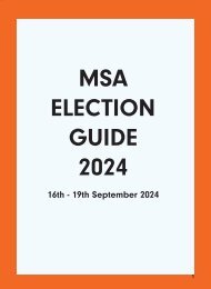 MSA Election Guide 2024