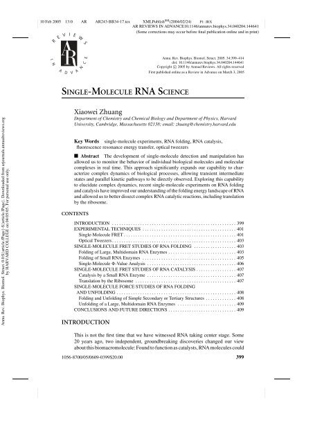 Single-Molecule RNA Science - Xiaowei Zhuang - Harvard University