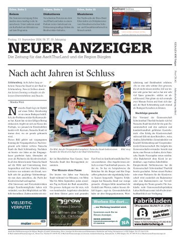 Neuer Anzeiger 13. September 2024