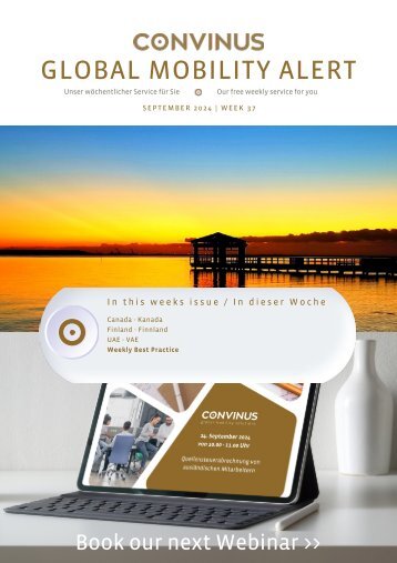 CONVINUS Global Mobility Alert - Week 37.2024