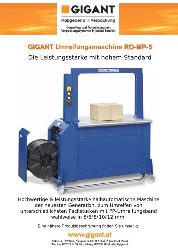 GIGANTT Umreifungsmaschine RO-MP-5