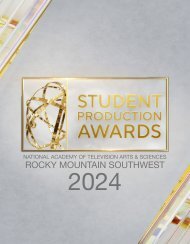 2024 Rocky Mountain Southwest Student Production Awards Program