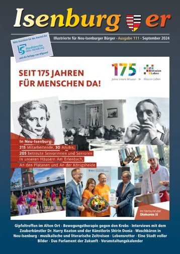 Isenburger Illustrierte für Neu-Isenburger Bürger Ausgabe 111 September 2024
