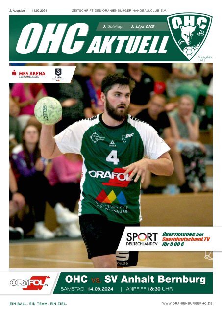 OHC Aktuell: Oranienburger HC - SV Anhalt Bernburg