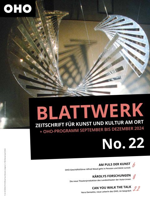 Blattwerk Ausgabe No22 September bis Dezember 2024