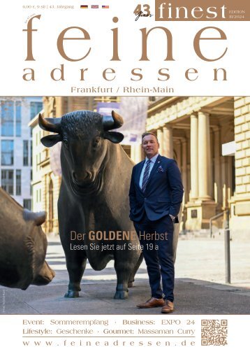 »feine adressen – finest«  Edition Frankfurt/ Rhein-Main III/2024