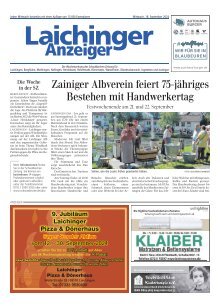 18.09.2024 Laichinger Anzeiger