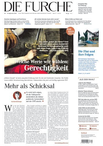 DIE FURCHE 19.09.2024