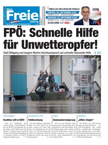 FPÖ: Schnelle Hilfe für Unwetteropfer!