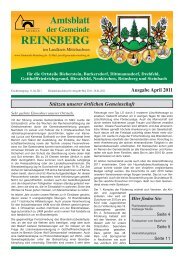 11.04.2011 - der Gemeinde Reinsberg