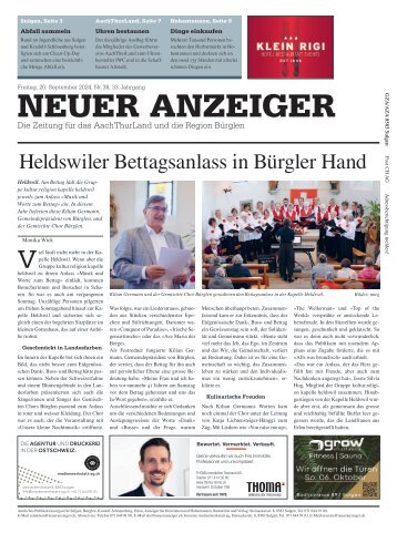 Neuer Anzeiger 20. September 2024