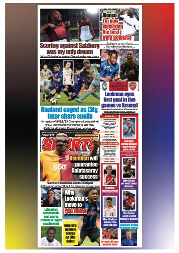 COMPLETE SPORTS - THURSDAY, SEPT 19, 2024