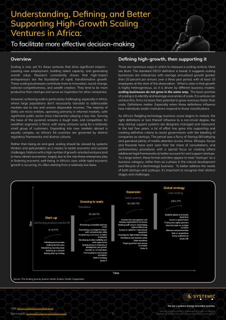 Understanding, Defining, and Better Supporting High-Growth Scaling Ventures in Africa