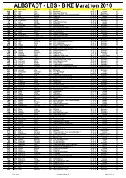 Ergebnis ABM 2010 nach Nachname - Albstadt Bike-Marathon