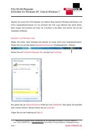 Fritz WLAN Repeater Einrichten für Windows XP, Vista ... - Infotech