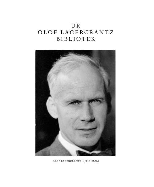 U R OLOF LAGERCRANTZ BIBLIOTEK