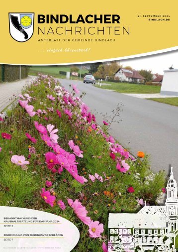 Bindlacher Nachrichten - Ausgabe 21.09.2024