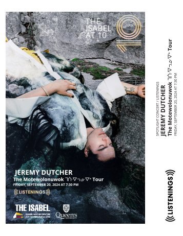 Jeremy Dutcher | House Program | September 20, 2024