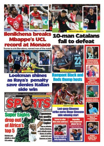 COMPLETE SPORTS - FRIDAY, SEPT 20, 2024