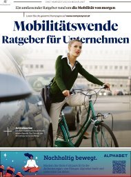 Mobilitätswende - Mobilitätsratgeber für Unternehmen