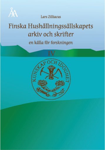 Finska Hushållningssällskapets arkiv och skrifter - Doria