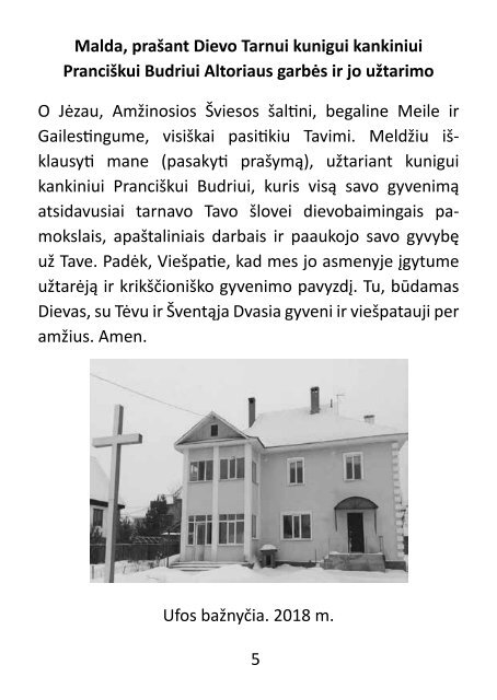 Dievo Tarnas kunigas kankinys Pranciškus Budrys