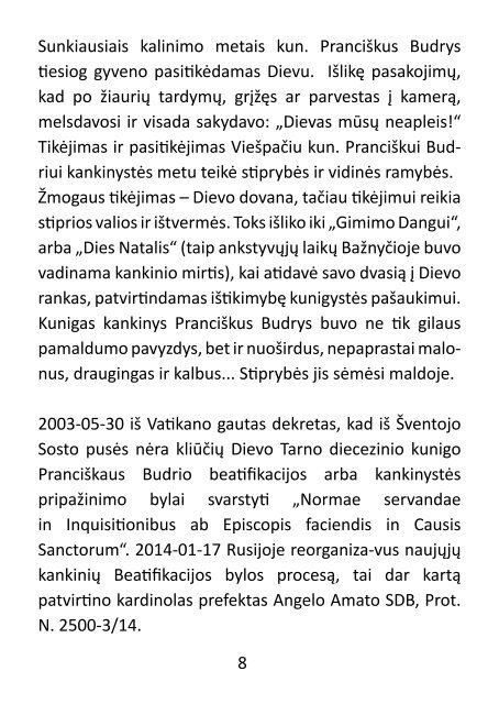 Dievo Tarnas kunigas kankinys Pranciškus Budrys