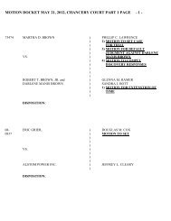 MOTION DOCKET MAY 21, 2012, CHANCERY COURT PART 1 ...