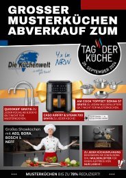 Großer Musterküchen Abverkauf in Duisburg, Bocholt, Dinslaken und Recklinghausen!