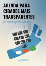 Agenda Para Cidades Mais Transparentes - propostas para planos de governo