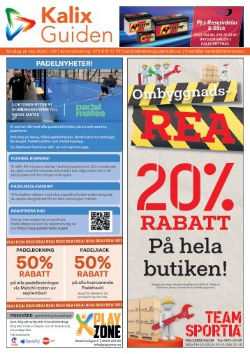 KalixGuiden vecka 39, 2024