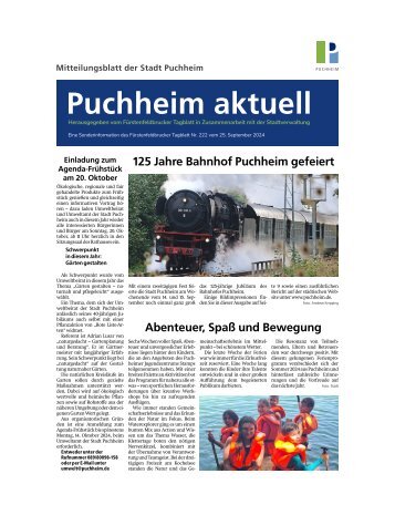 Mitteilungsblatt der Stadt Puchheim | September 2024