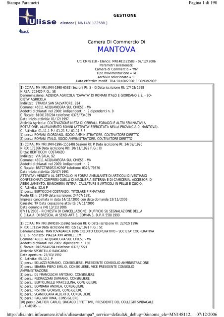 MANTOVA - Unioncamere English
