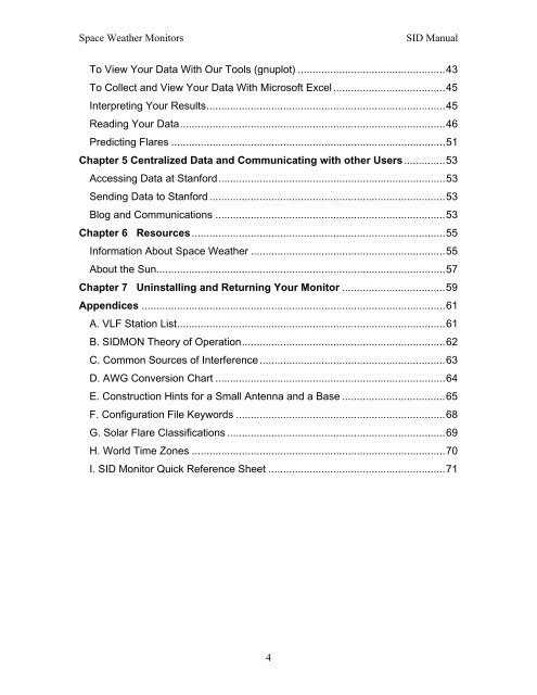 Space Weather Monitors SID Users Manual - Stanford Solar Center ...