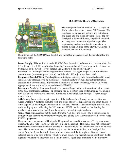 Space Weather Monitors SID Users Manual - Stanford Solar Center ...