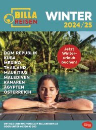 BILLA Reisen Winterkatalog 2025
