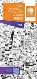 Bildungszentrum Burg Schwaneck: Fort- und Weiterbildungsprogram 2025 