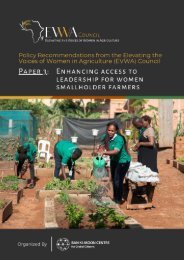 EVWA Council Policy Paper 3: Enhancing Access to Leadership For Women Smallholder Farmers