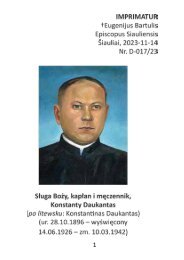 Sługa Boży, kapłan i męczennik, Konstanty Daukantas
