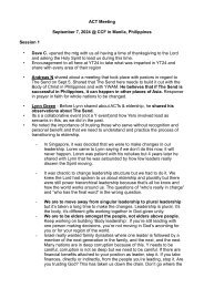 ACT elders mtg Manila post YT24