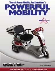Gusto Mobility Scooter User Manual - Electrik Motion